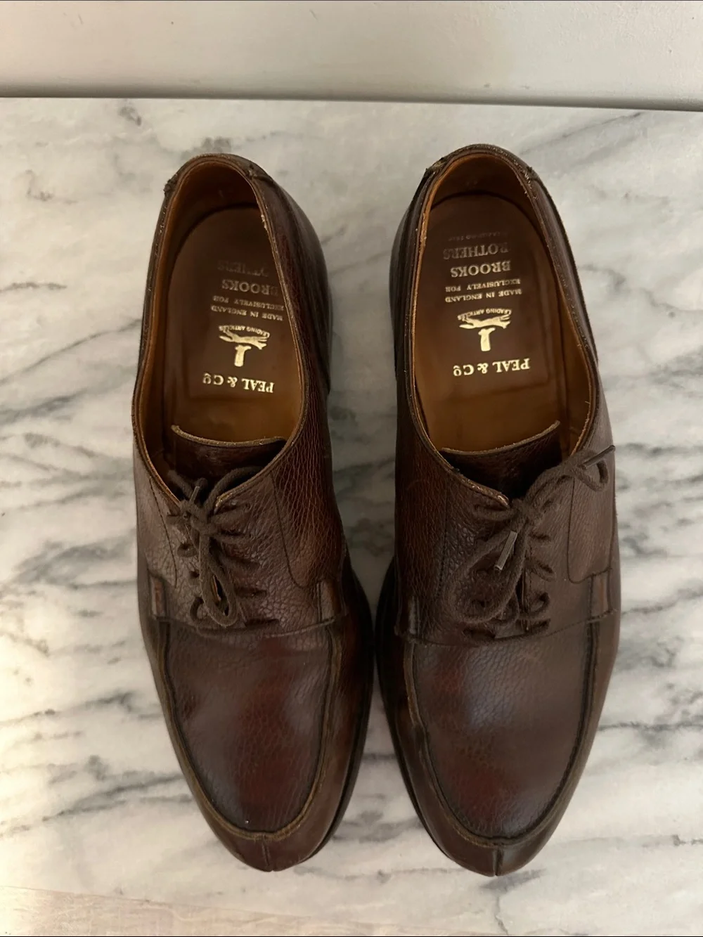 Peal & Co for Brooks Brothers Split Toe Brown Derbies 9.5D men’s